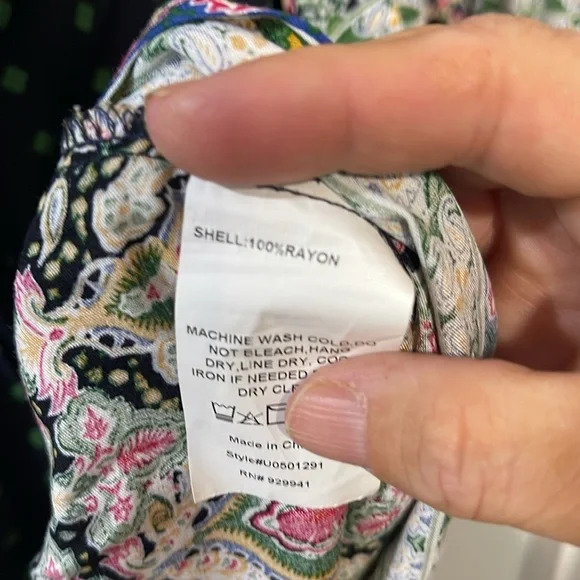 Suzanne Betro Black and Multicolor Boho Blouse - Picture 4 of 5